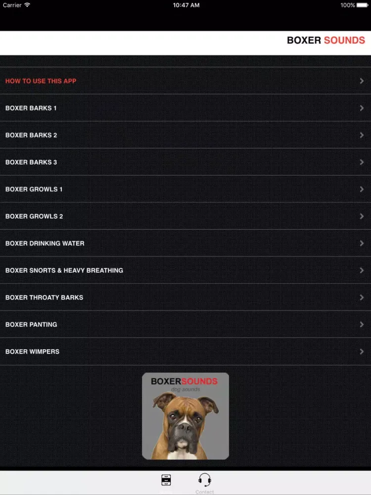 Capturas de pantalla de Boxer Dog Sounds & Barking iPad 