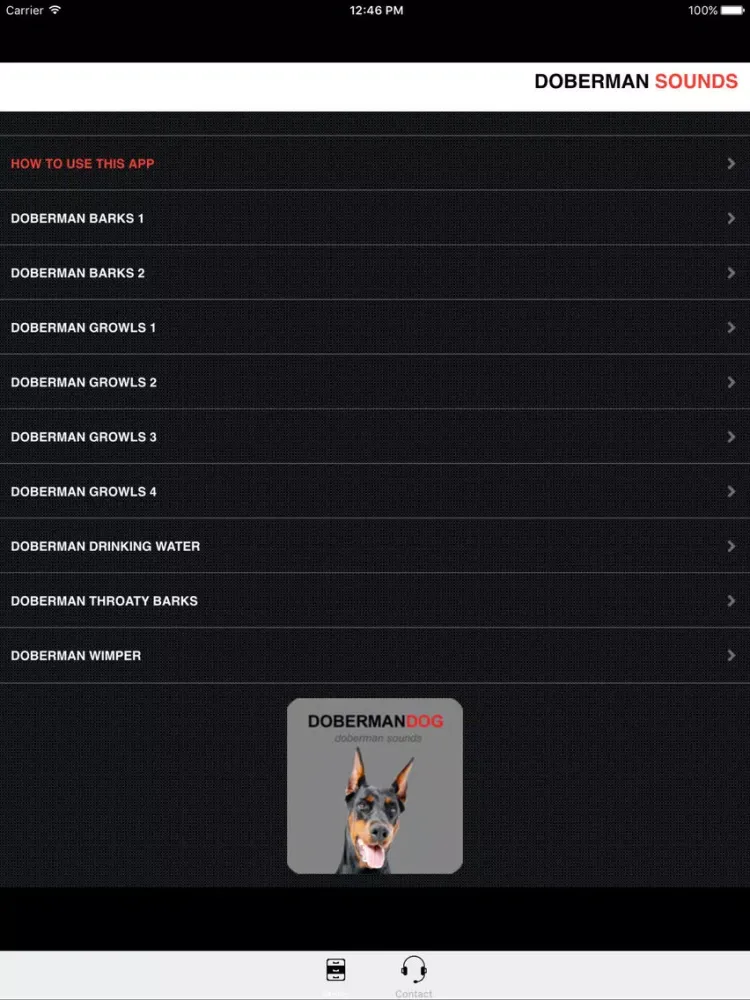 Doberman Dog Sounds and Barking iPad  Screenshots
