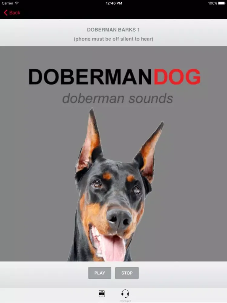 Doberman Dog Sounds and Barking iPad  Screenshots