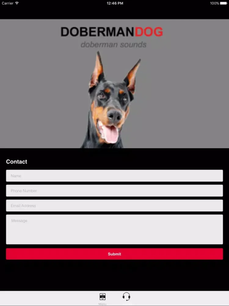 Doberman Dog Sounds and Barking iPad  Screenshots