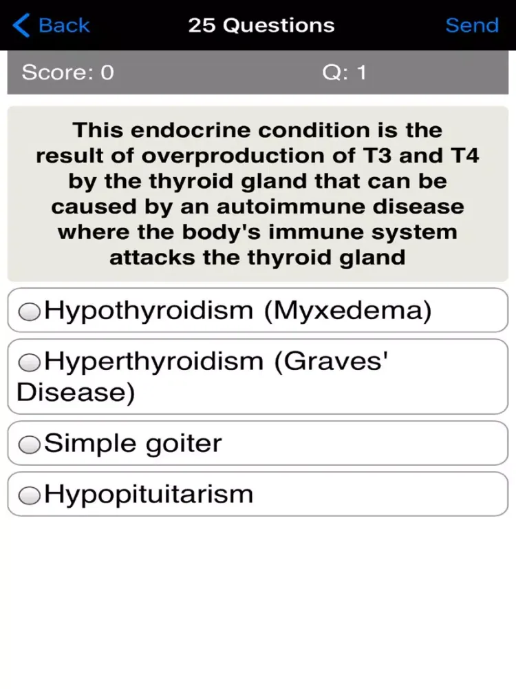 Captures d'écran de Learning Endocrinology Quiz iPad 