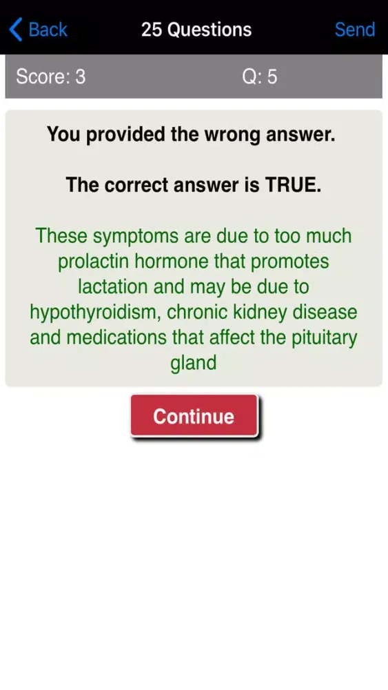 Captures d'écran de Learning Endocrinology Quiz