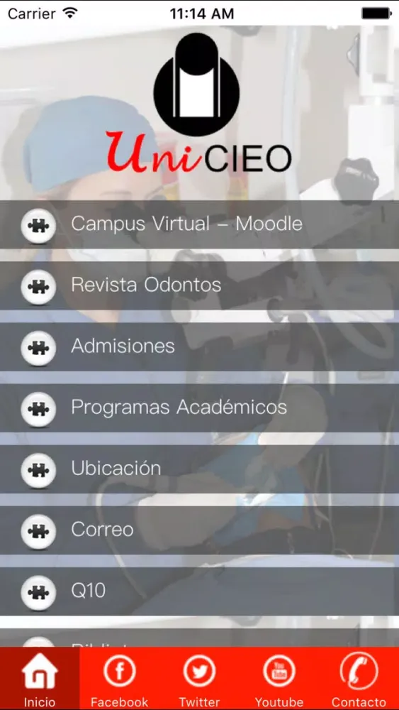 Screenshot di UniCIEO