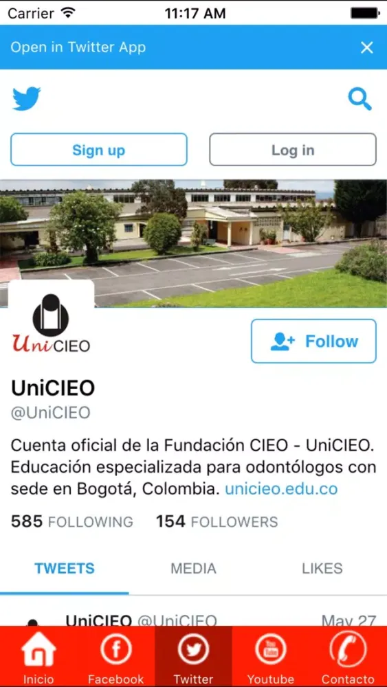 Screenshot di UniCIEO
