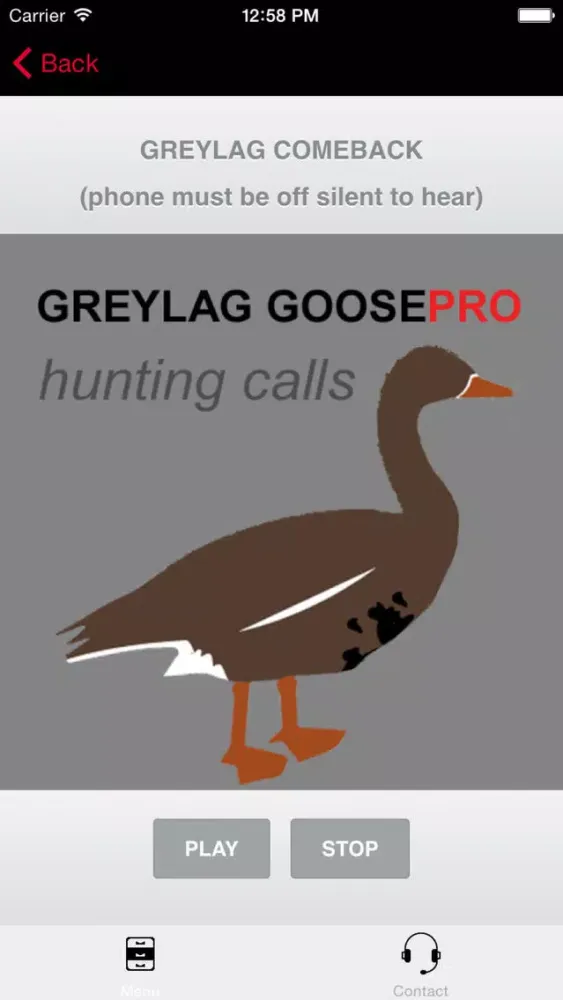 Zrzuty ekranu REAL Greylag Goose Hunting Calls - Greylag Goose CALLS & Greylag Goose Sounds! (ad free) BLUETOOTH COMPATIBLE