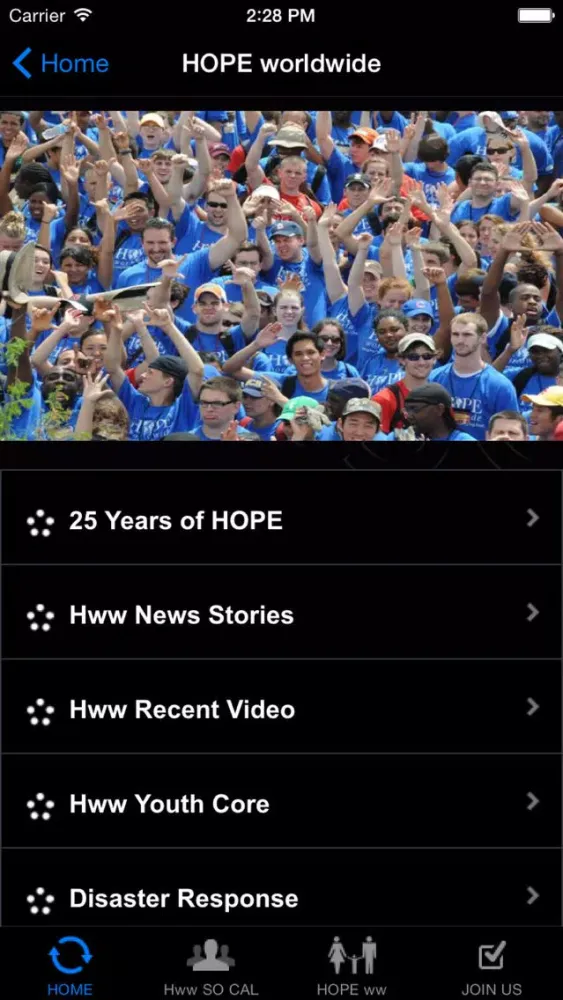 Tangkapan layar HOPE worldwide So Cal