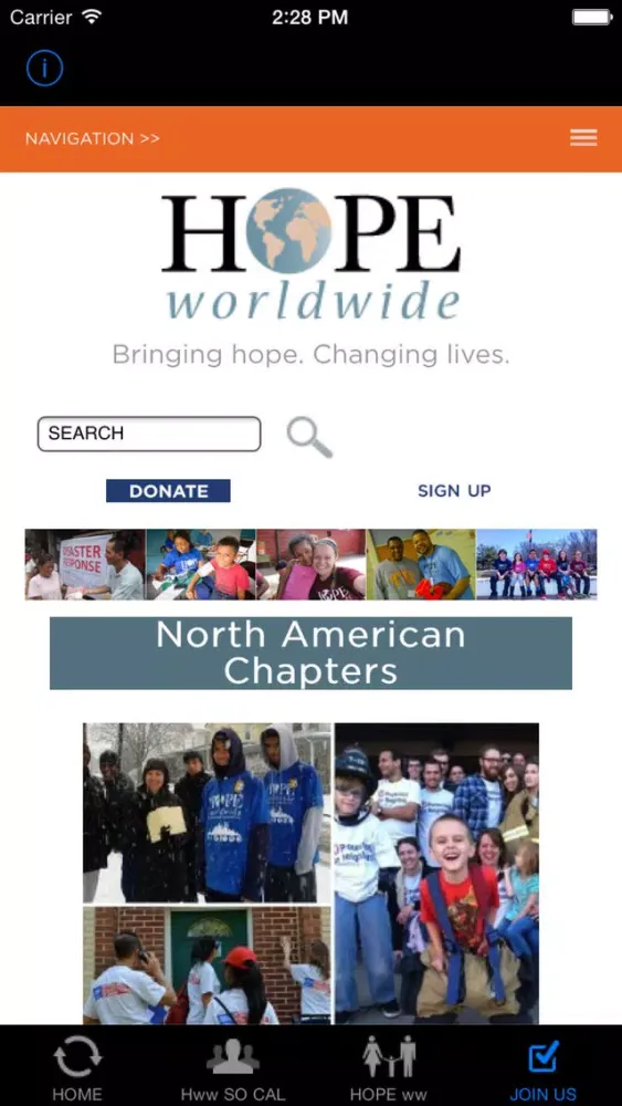 Tangkapan layar HOPE worldwide So Cal
