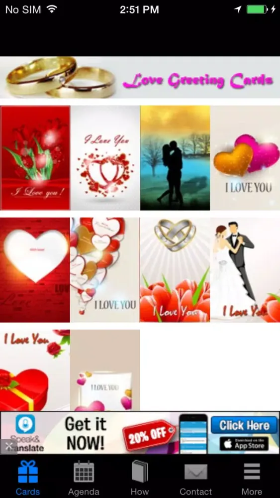 Romantic Love Greeting Cards Screenshots