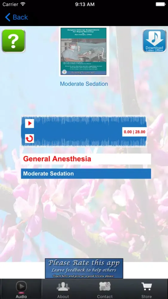 Capturas de tela do Moderate Sedation