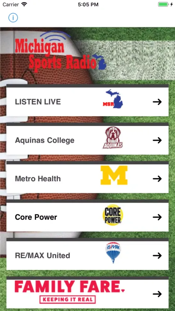 Скриншоты Michigan Sports Radio