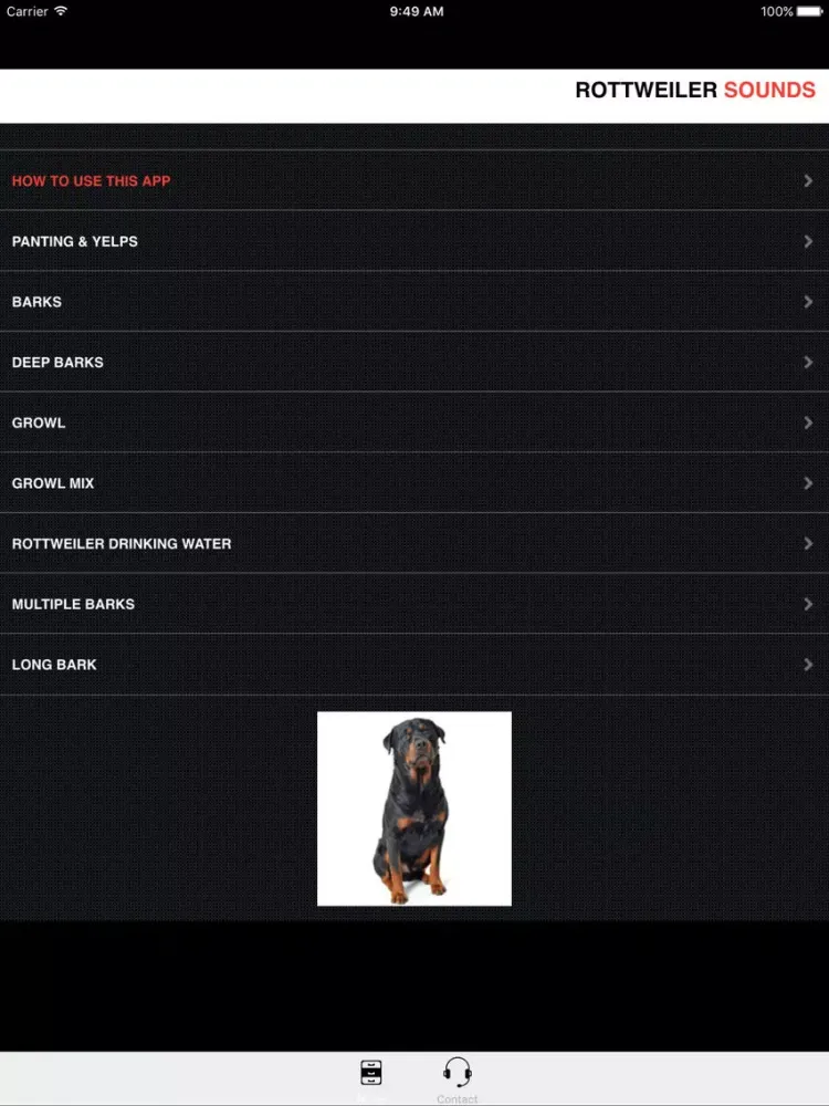 Rottweiler Dog Sounds & Barking App iPad Screenshots