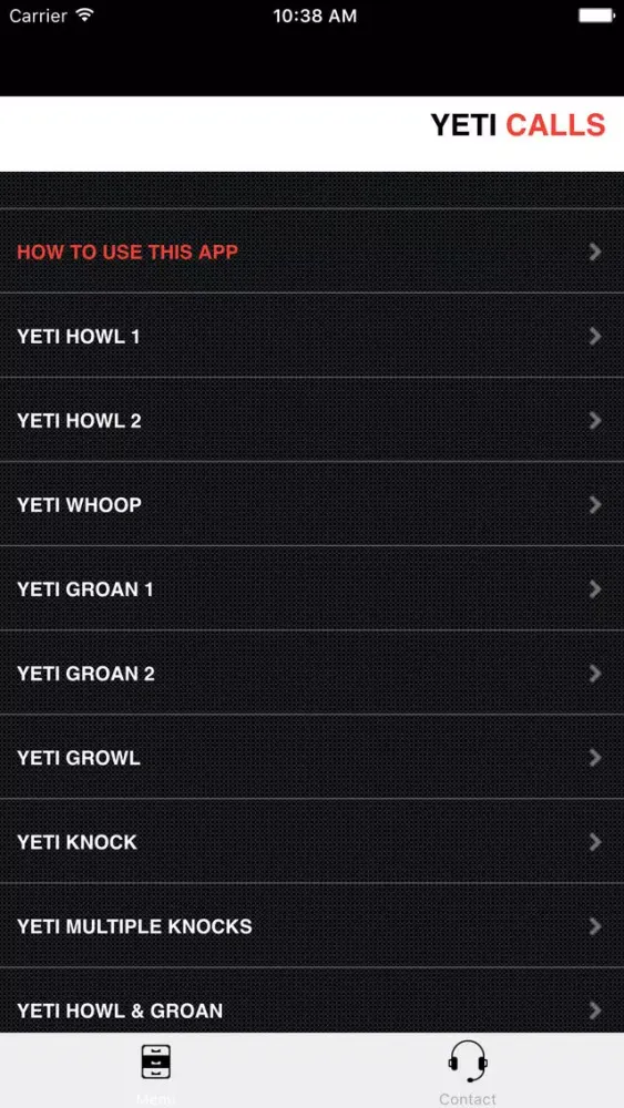 Capturas de tela do Yeti Calls