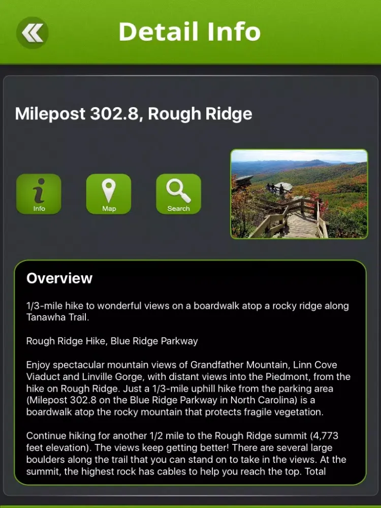 Blue Ridge Parkway Mile-By-Mile iPad  سکرین شاٹس