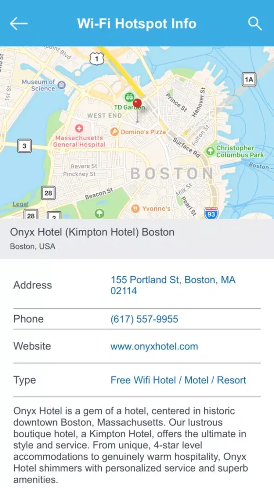 Screenshot di Boston Wifi Hotspots