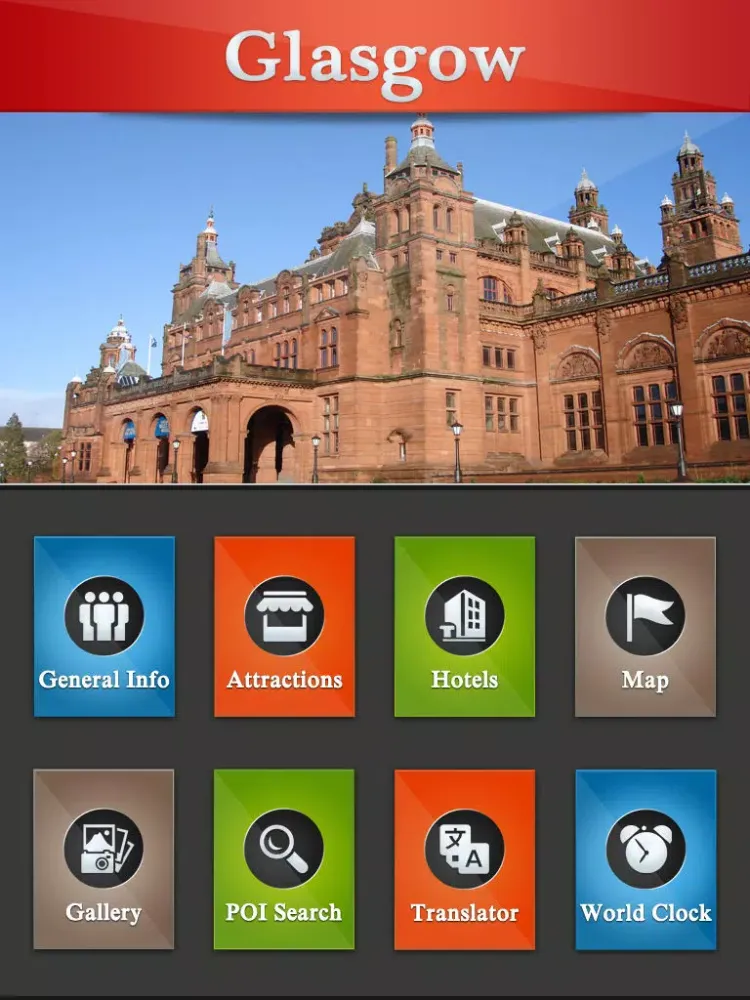 Capturas de tela do Glasgow City Travel Guide iPad 
