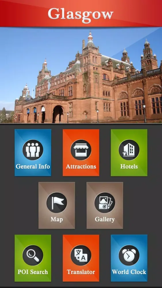 Capturas de tela do Glasgow City Travel Guide