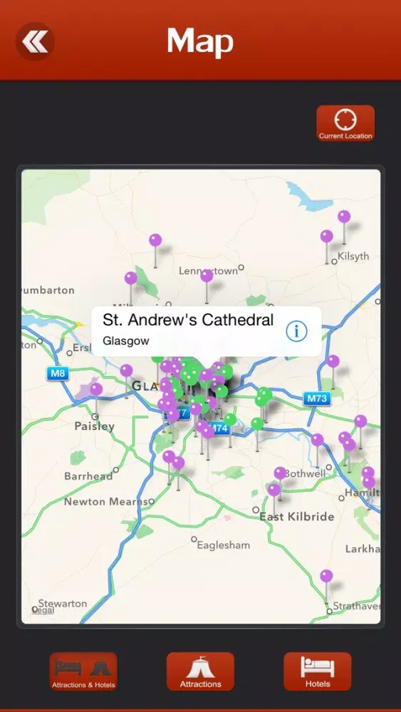 Capturas de tela do Glasgow City Travel Guide