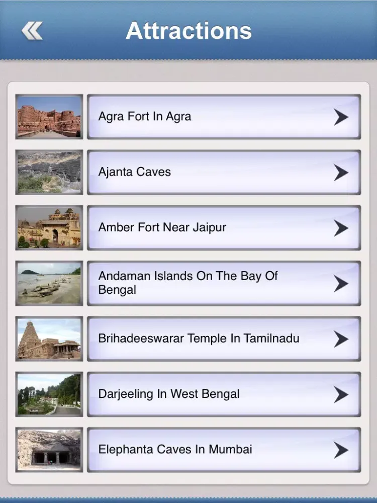 ภาพหน้าจอของ India Tourist Guide iPad 