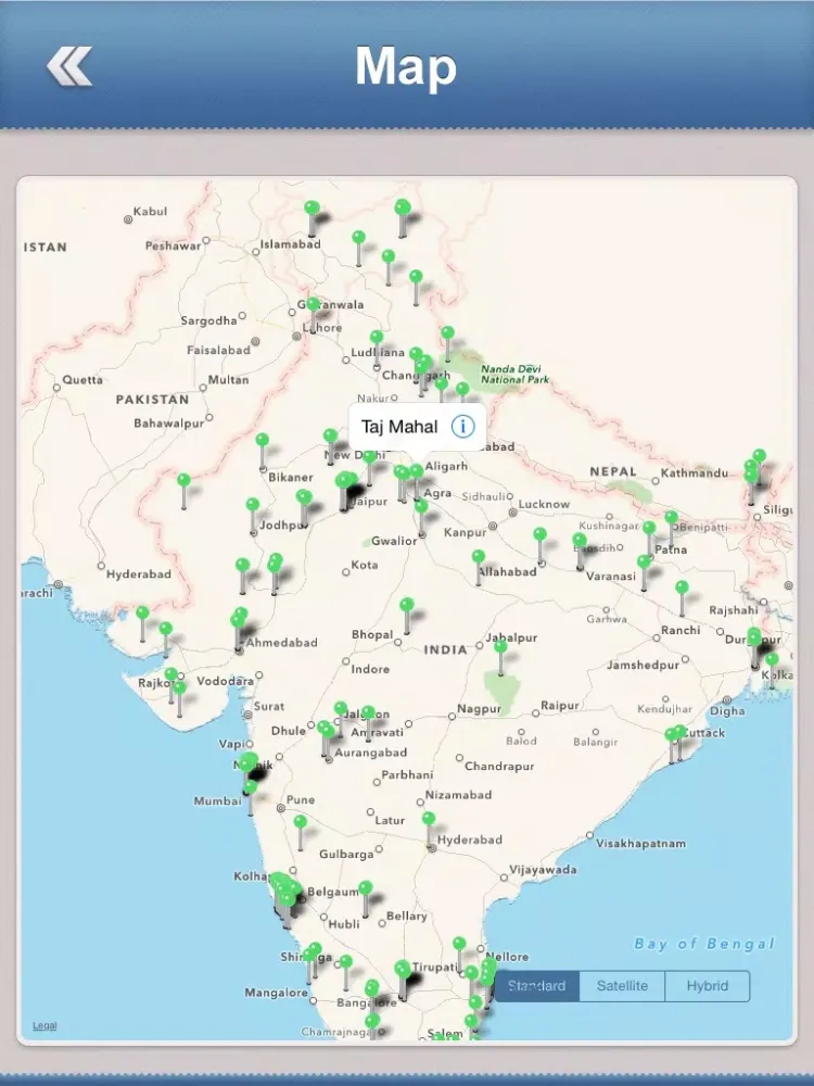 ภาพหน้าจอของ India Tourist Guide iPad 