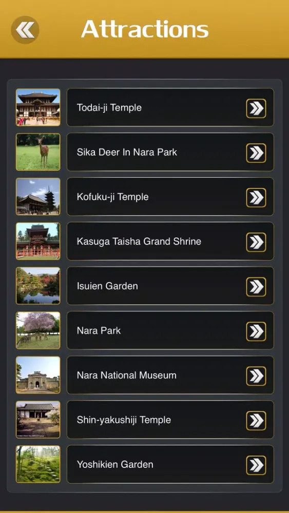 Capturas de tela do Nara Travel Guide
