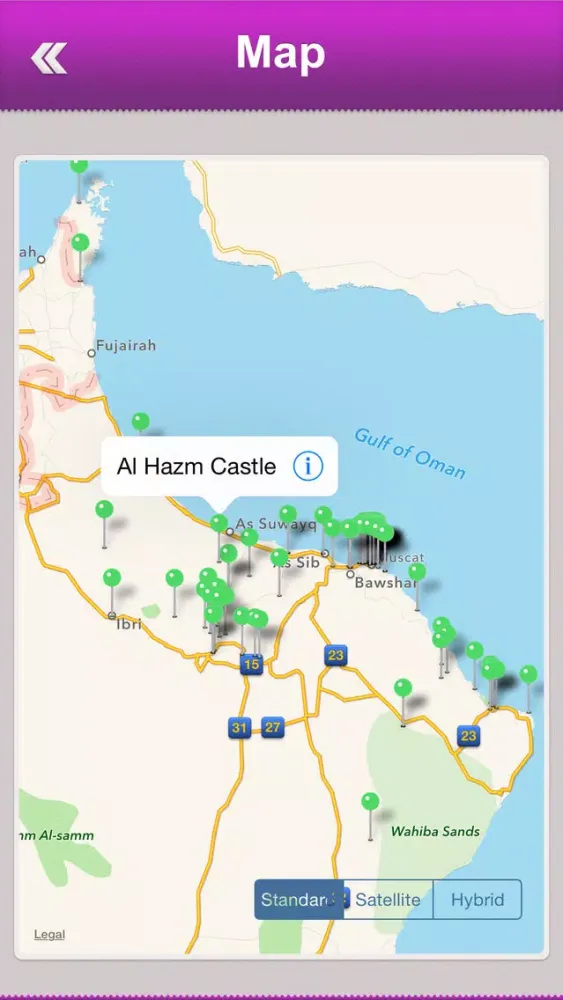 Capturas de tela do Oman Tourist Guide