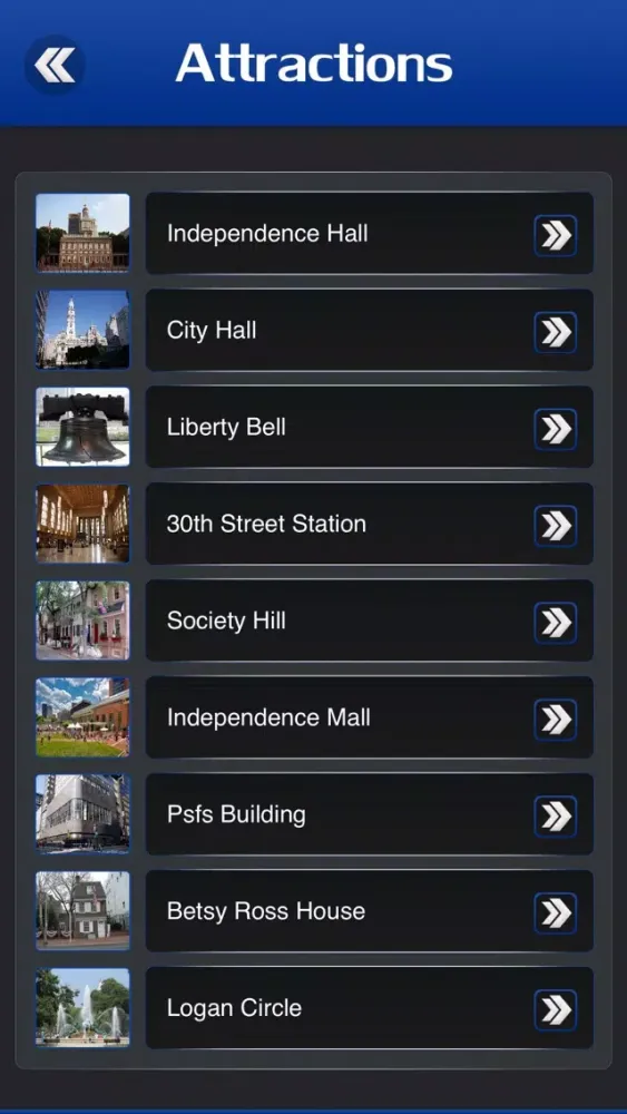 Screenshot di Philadelphia City Travel Guide