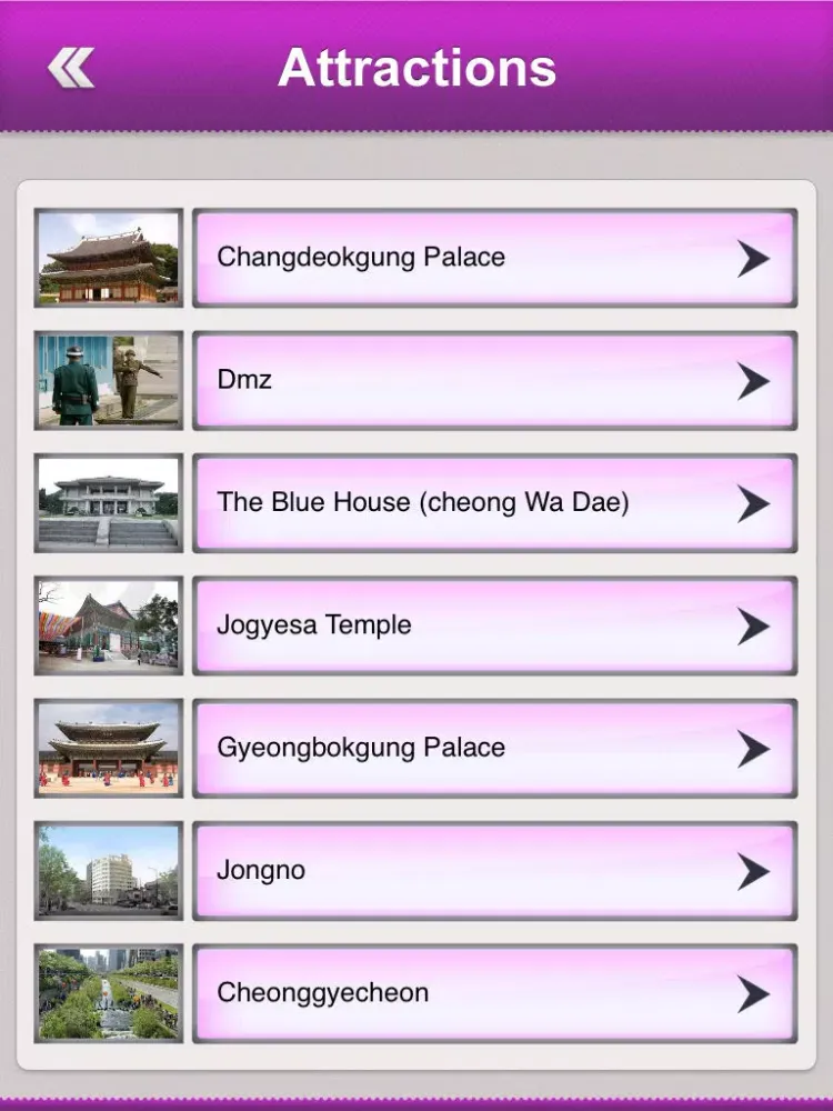South Korea Tour Guide iPad 应用截图