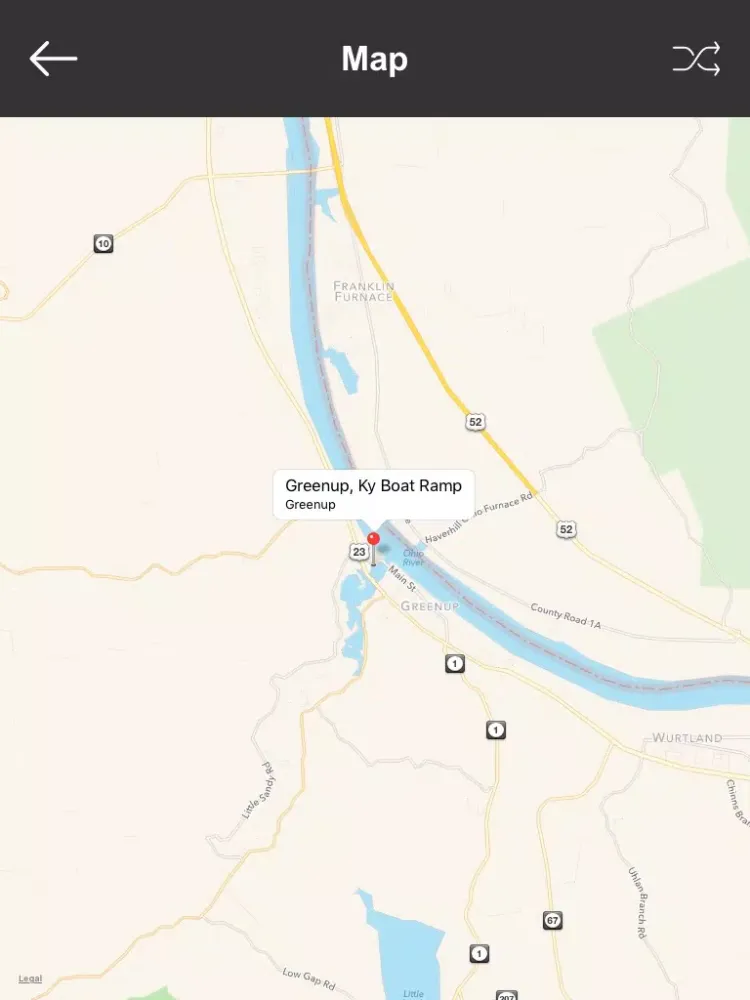 Capturas de tela do West Virginia Boat Ramps & Fishing Ramps iPad 