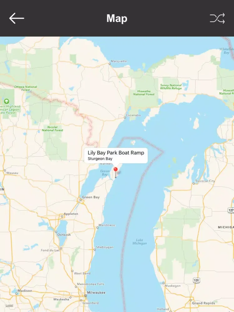 Скриншоты Wisconsin Boat Ramps & Fishing Ramps iPad 