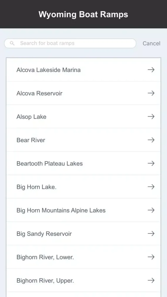Captures d'écran de Wyoming Boat Ramps & Fishing Ramps