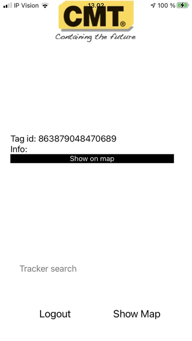 CMT container tracking Screenshots