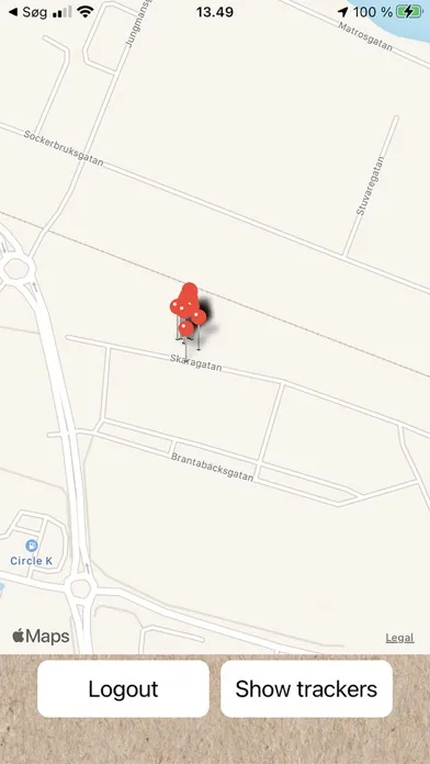 Screenshot di Rullebo tracking