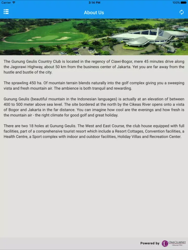 Screenshot di Gunung Geulis Country Club iPad 