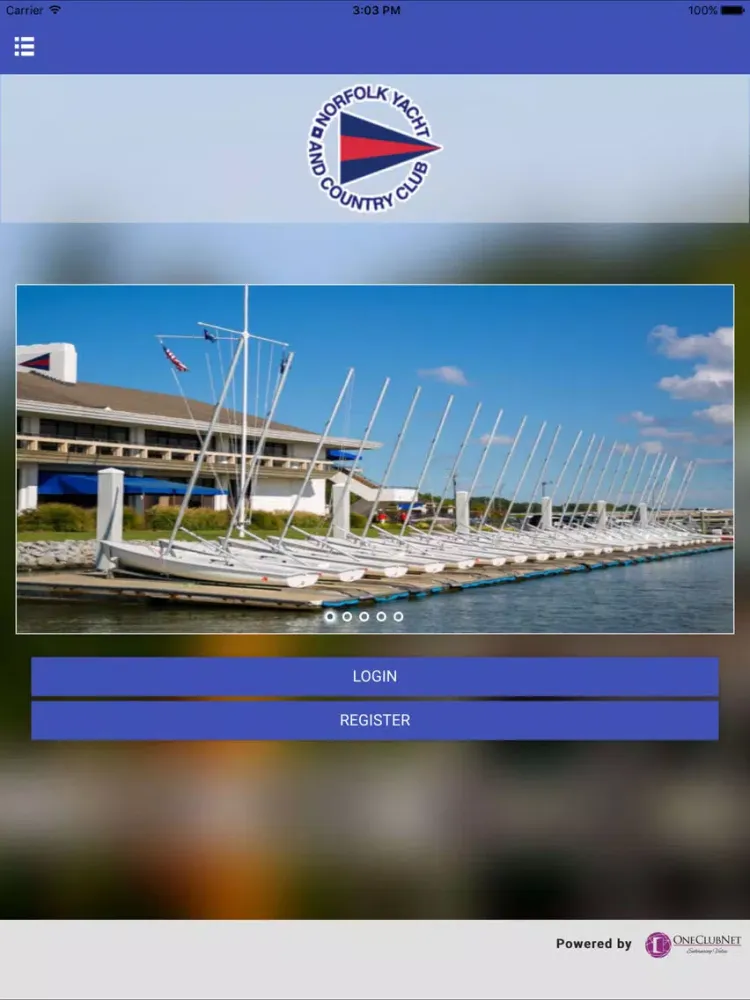 Tangkapan skrin Norfolk Yacht Country Club iPad 