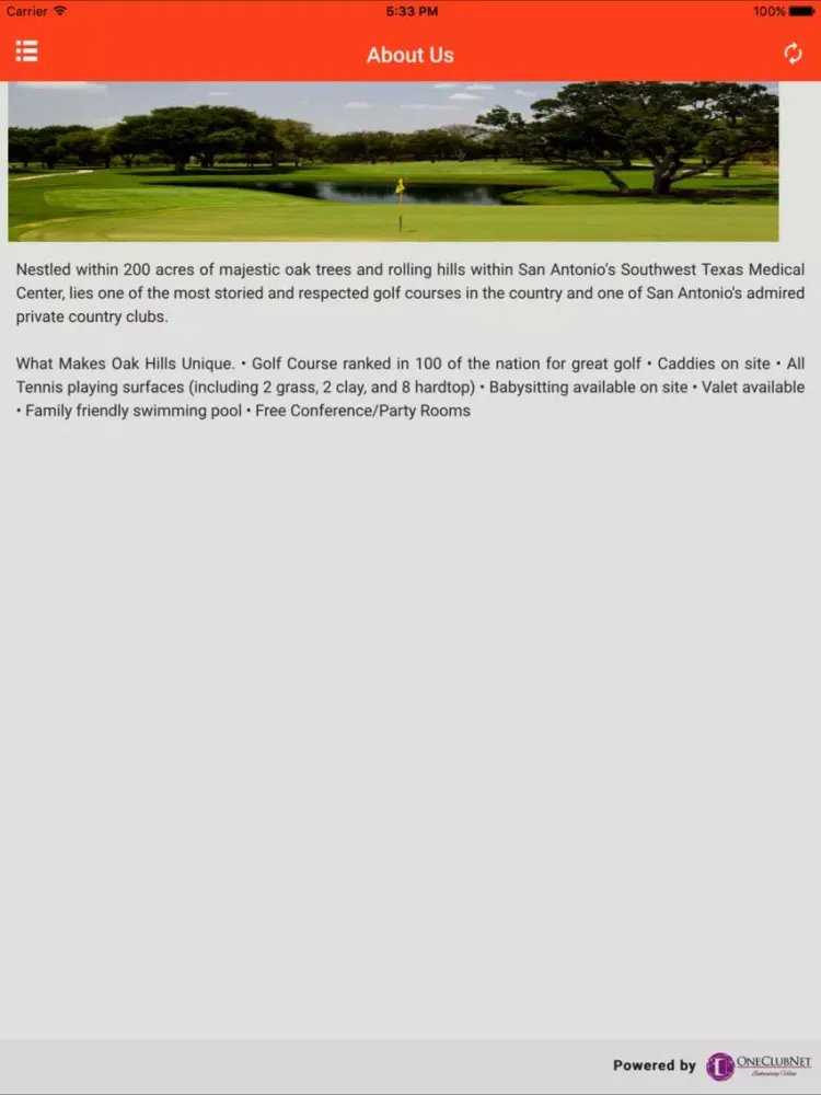 Screenshot di Oak Hills Country Club iPad 
