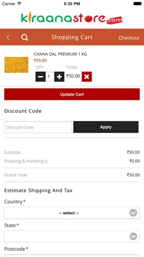 Tangkapan layar Buy Grocery Online | Kiraanastore