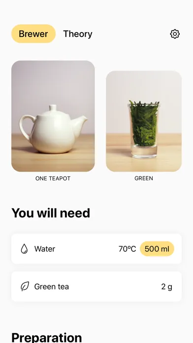 Captures d'écran de The Great Tea App
