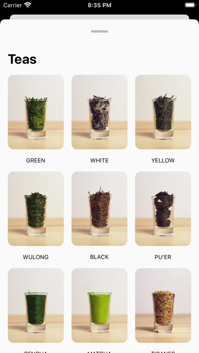 Captures d'écran de The Great Tea App