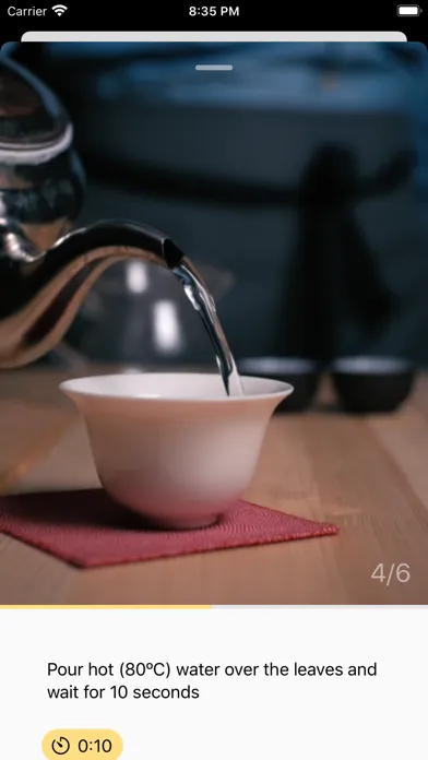 Captures d'écran de The Great Tea App