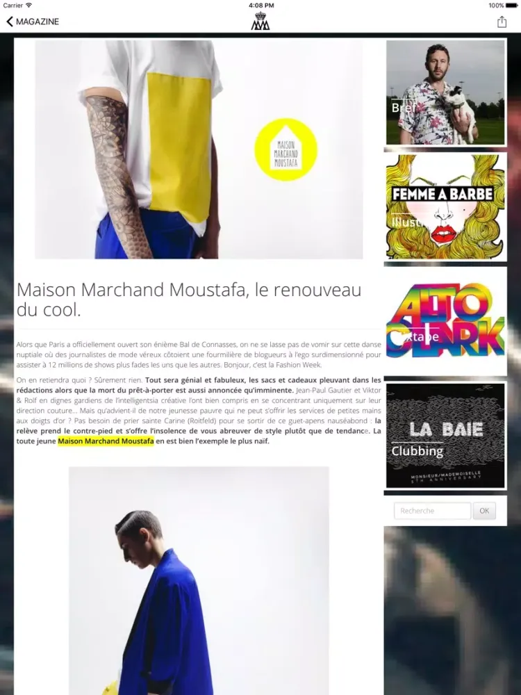 Скриншоты Monsieur-Mademoiselle iPad 