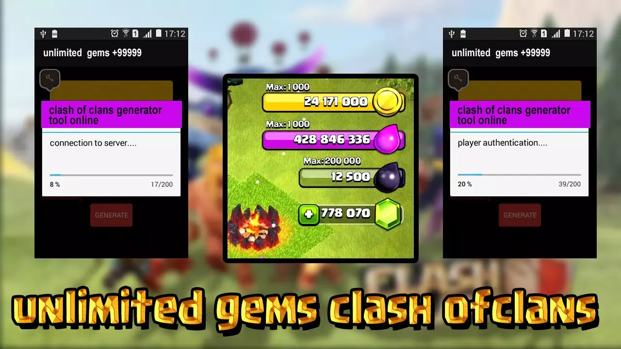 clash of clans gems prank应用截图