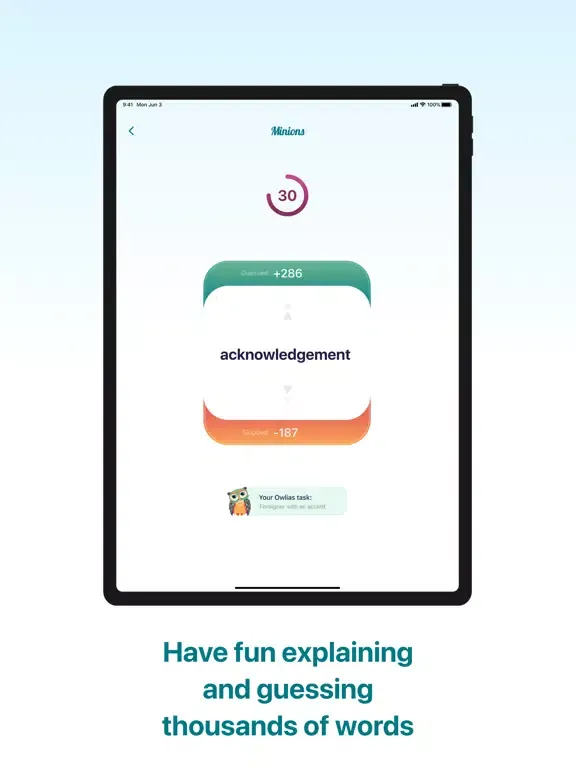Owlias iPad  Screenshots
