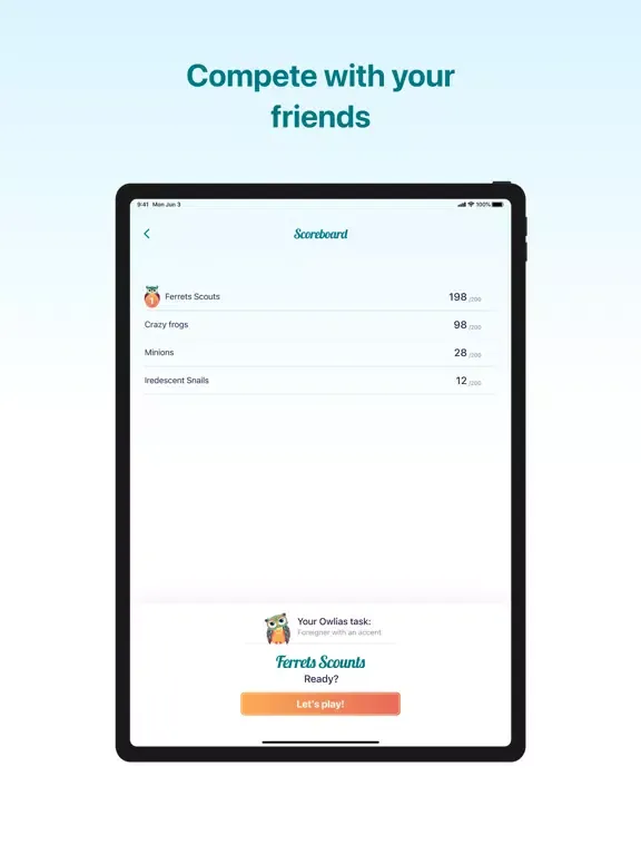 Owlias iPad  Screenshots