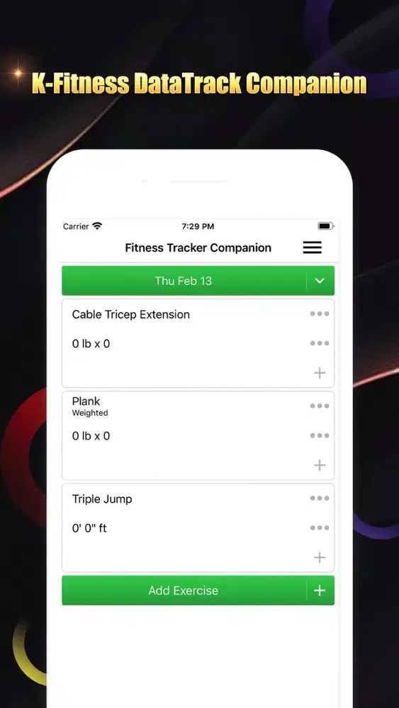 Captures d'écran de K-Fitness DataTrack Companion
