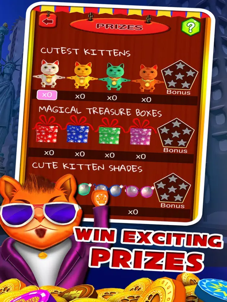 Capturas de tela do > Fortune Cat Magical Kingdom - A Kitty Coin Pusher Jackpot iPad 