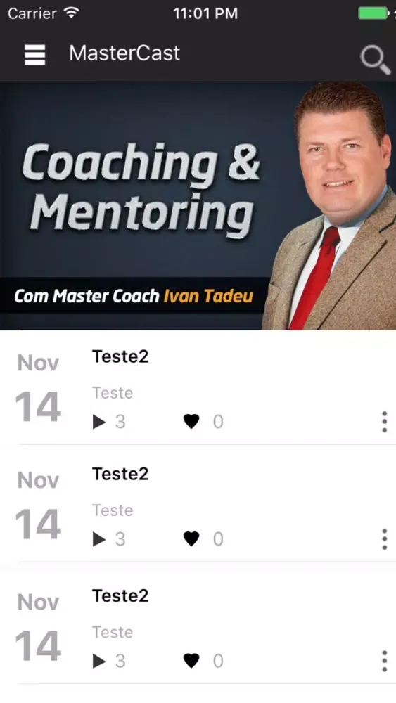 Ảnh chụp màn hình của MasterCast