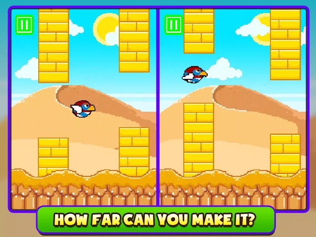 Awesome Flappy The Bird Race Game iPad 应用截图
