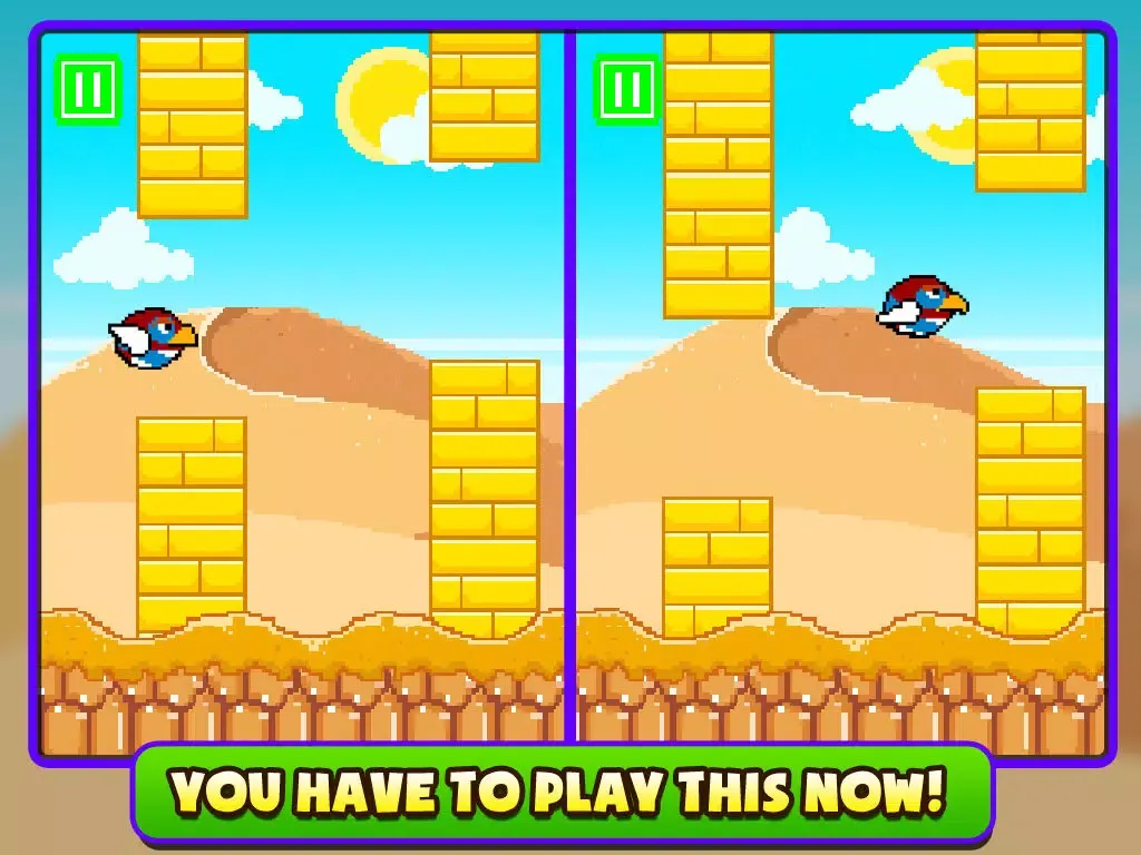 Awesome Flappy The Bird Race Game iPad 应用截图