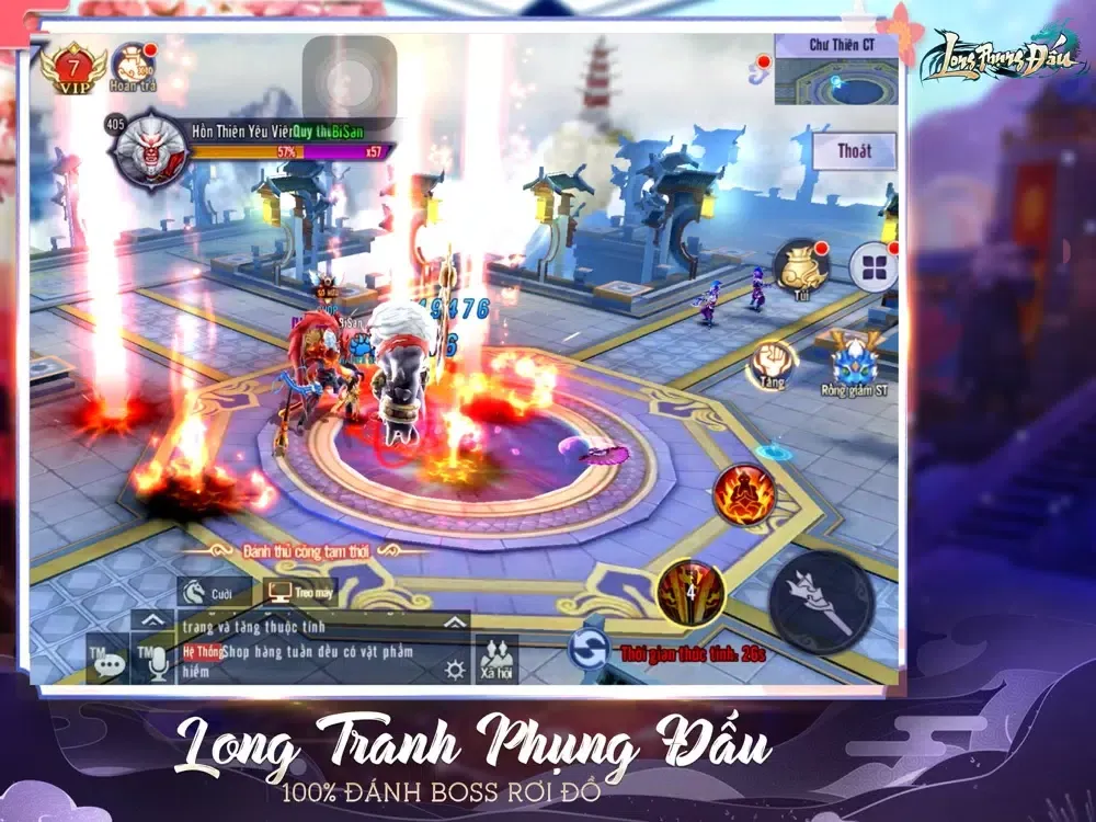 Tangkapan layar Long Phụng Đấu iPad 
