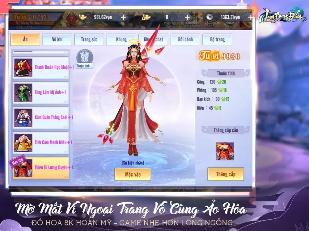 Tangkapan layar Long Phụng Đấu iPad 